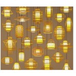 ZK50 Natural Bamboo Pendant Lamp Creative Bamboo Pendant Lantern Bamboo Art Rattan Lamp Handmade Art Decoration Lamp