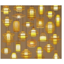 ZK50 Natural Bamboo Pendant Lamp Creative Bamboo P..