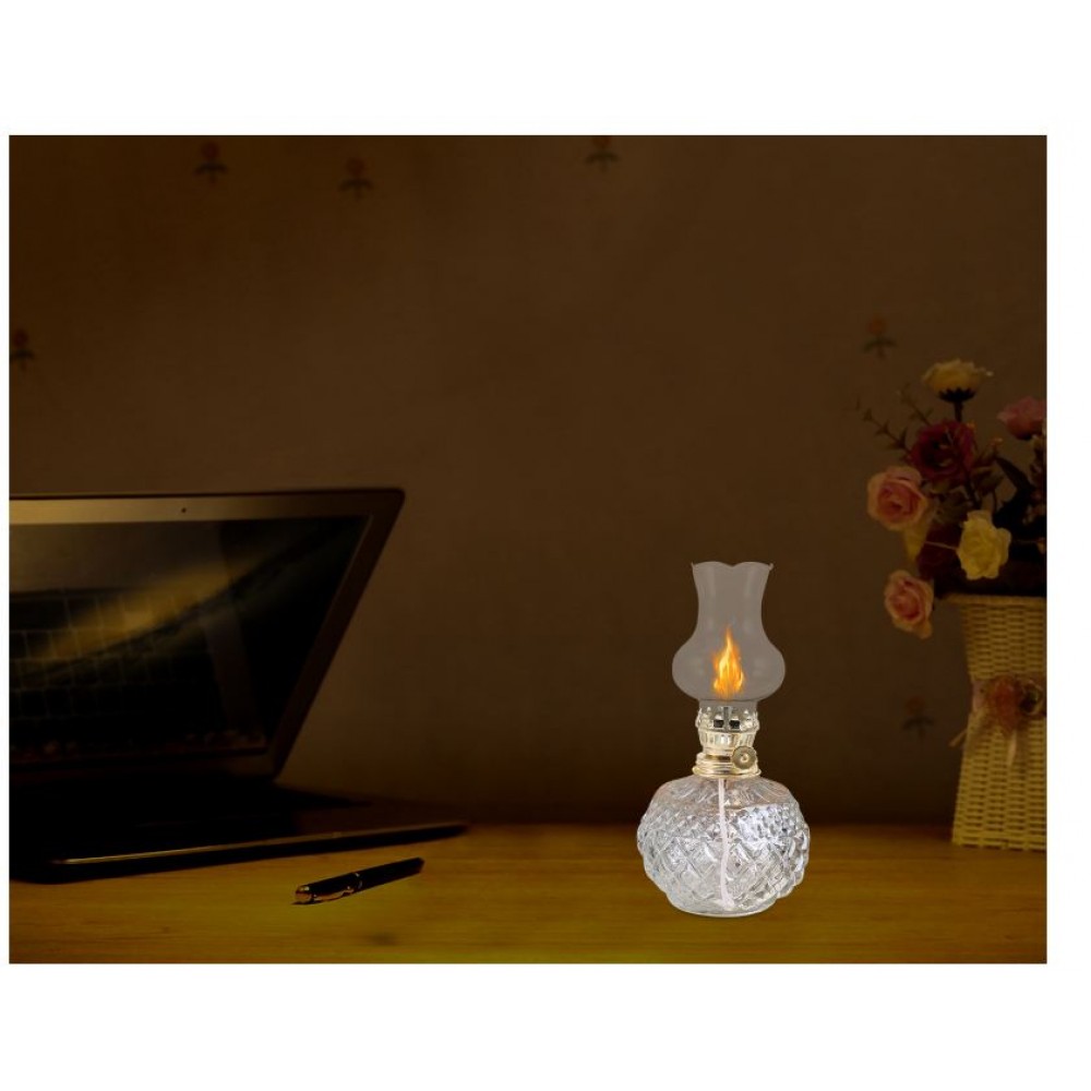 Retro Glass Kerosene Lamp Vintage Kerosene Lamp Portable Oil Lantern for Home