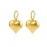 2023 Chic Heart Huggie Hoop Earrings Asymmetric Big Earrings For Women New Gold Color Fashion Jewelry Girl Gift