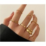 Punk Hot Selling Hollow Out Geometric Rings Set For Women Fashion Cross Open Ring Hip-Hop Ring 2021 Woman Fine Jewelry Gifts